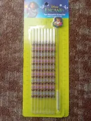 Disney Encanto 9pc Mirabel Madrigal Reusable Straw Set with Cleaning Brush NEW