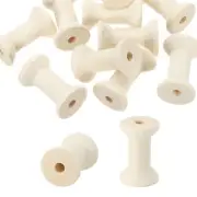 40Pcs Wooden Empty Spools 2" x 1.4" Sewing Thread Spool Wood Color