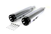 HARLEY M8 Black Highlight Billet Tip Slip-On Muffler Set fits 2017-UP FLT,