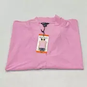 Buffalo David Bitton Women's Knit V-Neck with Cap Sleeve Blouse,Fondant Pink,XXL