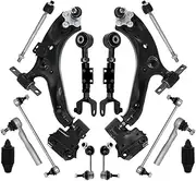 14pcs Front Lower Control Arm Suspension Upper Arm Tie Rod Boots Kit Compatible For Honda CRV CR-V 2012 2013 2014 2015 2016