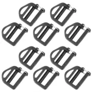 20 Pcs Plastic Ladder Buckle Slide Webbing Material Triangle Locking