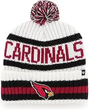 47 NFL Arizona Cardinals Unisex Cuff Knit Bobble Hat, White, White, One size