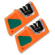 2 PACK AccuSharp Compact Pull-Through Sharpener Crossed Carbide / Ceramic Rods