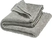 Disana Wool Baby Blanket, 100% Organic Merino Wool GOTS, IVN Best Cuddly Soft Knitted Blanket with Ajour Pattern, Newborn Baby, Toddler, Child, Unisex, Baby First Equipment, Made in Germany, Grey