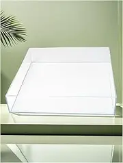 Acrylic Props Shooting Tray, Transparent Acrylic Photography Tray Water Tank Photo Prop Display Storage Box Multiple Sizes(100x100x5.5cm/39.4x39.4x2.2in)
