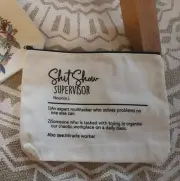 Canvas Cosmetic Bag - Shit Show Supervisor