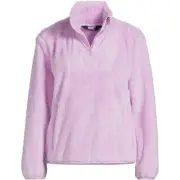 LANDS' END Women's Petite Half Zip Sherpa Fleece Pullover - Blushed Lilac PS 6-8