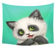 Cool Cats Art Paintings the Panda Kitten Tapestry