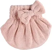 Healeved Coral Fleece Hair Drying Cap for Quick Drying Water Absorption Shower Cap Soft Thickened Microfiber Stylish Pink Color for Care