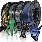YOUSU 3D Printer Filament Galaxy PLA Filament 1.75mm, 3D Printing Filament Bundle, 250g X 4 Pack.