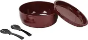 Liberty Corporation LD-295 Hand-Rolled Chirashizushi with Rice Spoon, Approx. 3 Cups, Made in Japan, Mini, Red