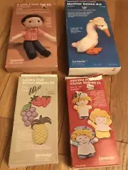Lot Of 4 Vintage Haystacker Brand Doll Kits/patterns From 1983 Doll Patterns