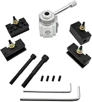 Spanners Lathe Tool Holder, Mini CNC Quick Change Tool Post Screw Kit Set Boring Bar Turning Facing Holder Wrench Tools