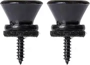 2Pcs Guitar Strap Lock Guitar Strap Button Set Metal Strap Lock Flat Mushroom Head for Acoustic Electric Guitar