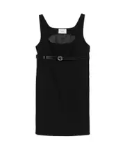 belted tailored mini dress S,36,38,40,M Black