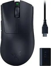 Razer DeathAdder V3 Pro + HyperPolling Wireless Dongle Bundle - Ultra-Lightweight Wireless Ergonomic Esports Mouse - Black