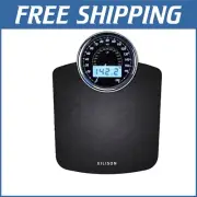 Tempered Glass Body Weight Scale - 400lbs Digital & Analog with Auto Calibration