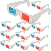 FELTECHELECTR 10 Pack Red Anaglyph 3D Glasses Movie Viewing Props Paper 3D Movie Glasses