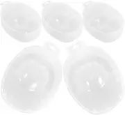 CRILSTYLEO 5pcs Manicure Soak Bowl Nail Soaking Bowls for Nail Treatment False Removal and Cuticle Softening for Salon Home Use Semi-transparent
