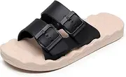 [FAYUEKEY] Sandals for Women men Double Adjustable Buckle Beach Slide