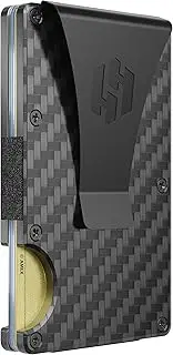 [Hayvenhurst] Slim Minimalist Front Pocket RFID Blocking Metal Wallets for Men with Money Clip