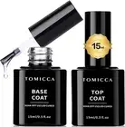 15Ml Top Coat Nail Polish & Base Coat Set, 2PCS Gel Nail Polish Top Coat and Bas