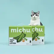 Michu Tofu Cat Litter Gen3 - Natural Clumping Tofu-Based Formula - Value Box 5 kg