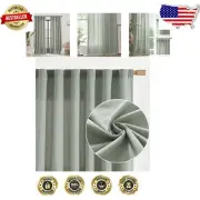 Light Filtering 2-Pack Linen Blend Curtains 90" for Living Room & Bedroom Style