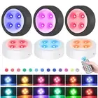 RGB LED Wireless Under Cabinet Lights Tap Push Button Night Light with Remote AU