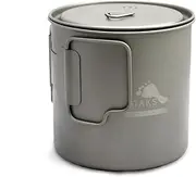TOAKS Camping Titanium Pot Cup Bowl (375 ml, 450 ml, 550 ml, 650 ml, 700 ml, 750 ml, 900 ml), Outdoor Picnic Hiking Titanium Tableware