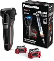 Panasonic ES-LL41 Hybrid Razor 3-in-1 Razor for Shaving, Trimming and Styling, 2 Attachments, Black