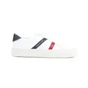 [Moncler] Moncler-White Monaco 2 Low Top Leather Sneakers-Donna 37 IT