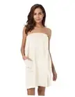 Bath Shower Wrap for Women Body Towel Wraps Spa Gym Pool X-Large Ivory White