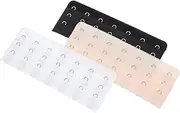 [Angoily] Stainless Steel Bra Hook Extender 3pcs for Women's Underwear Waist Band Extension Bra Strap Extender 3 Rows 7 Hooks