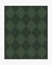 245' x 305' | Machine Washable Runner Rug | Kid & Pet Friendly | Indoor Rug | Oliver Argyle Forest Green Flatwoven Rug | Ruggable