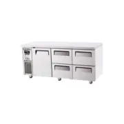 Turbo Air Undercounter 1 Door 4 Drawer Fridge - KUR18-2D-4-N-TA