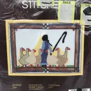 Vintage Sunset Stitchery Spring Day kit Goose Geese flock