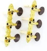 SUPVOX Set of 2 Classic Guitar Machine Heads Tuning Pegs Steel Abs Plastic Brown Resin