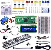 GeeekPi Basic Starter Kit for Raspberry Pi Pico, Breadboard, I2C 1602 LCD Display Module, MAX7219 8x32 Dot Matrix, 9g Mirco Servo for Raspberry Pi Beginners & Software Engineer