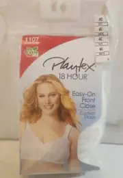 Playtex 18 Hour Easy On Front Close Cushion Straps Bra White Floral 46 C NEW