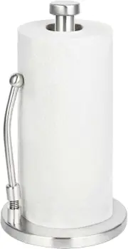 Kitchen Roll Holder Stainless Steel Paper Towel Holder Organizer Roll Dispenser for Kitchen Countertop Home Dining Table(Silver)
