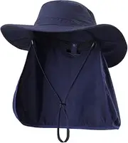 [Home Prefer] UPF 50+ Sun Hat with Neck Flap Toddler Boys Girls Wide Brim Bucket Hat Quick Dry Kids Safari Beach Adventure Hat