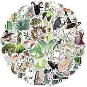50pcs Witchy Stickers for Kids, Forest Mystical Magic Witch Aesthetic Stickers, Green Apothecary,Moth Magic Stickers for Water Bottle,Laptop,Scrapbooking Perfect Gifts for Girls,Teens