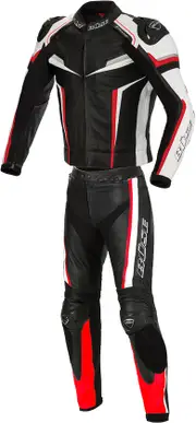 Büse Mille, leather suit 2pcs. , color: Black/White/Red , size: 54