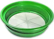 SE 13 1/4 Inch Stackable Classifier Gold Prospecting Pan - 1/70 Inch Stainless Steel Mesh Sifting Pan, Green