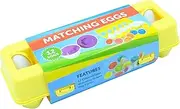 Matching Eggs 12 Pieces Colour and Shapes Puzzle Sorter, Plastic Easter Eggs Gifts, Montessori Toys for Recognition and Fine Motor Skill, Early Educational Toys for Toddlers