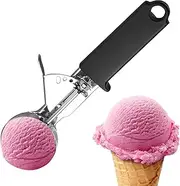 LeoLeozz 2PCS Ice Cream Scooper | Heavy Duty Cookie Scooper with Trigger | Ergonomic Food Dispenser Spoon Kitchen Tools for Dessert Serving in Kitchen Commercial
