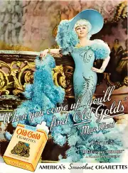 1934 Mae West Old Gold Cigarettes Ad 14 x 11" Photo Print