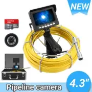 17MM Handheld Industrial Camera Drain Sewer Pipeline Endoscope 4.3 Monitor 20m